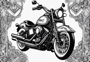 motorcyles, guns and money tattoo idea