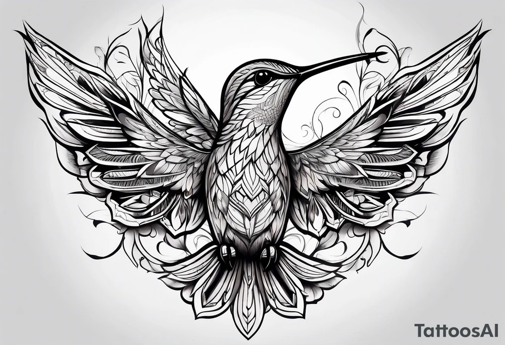 Hummingbird tattoo idea