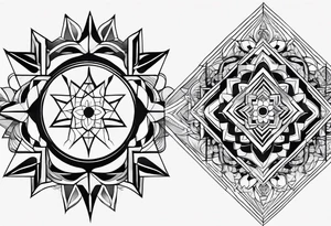 Geometric shapes that represent balance in life. No scales or mandala like designs. tattoo idea