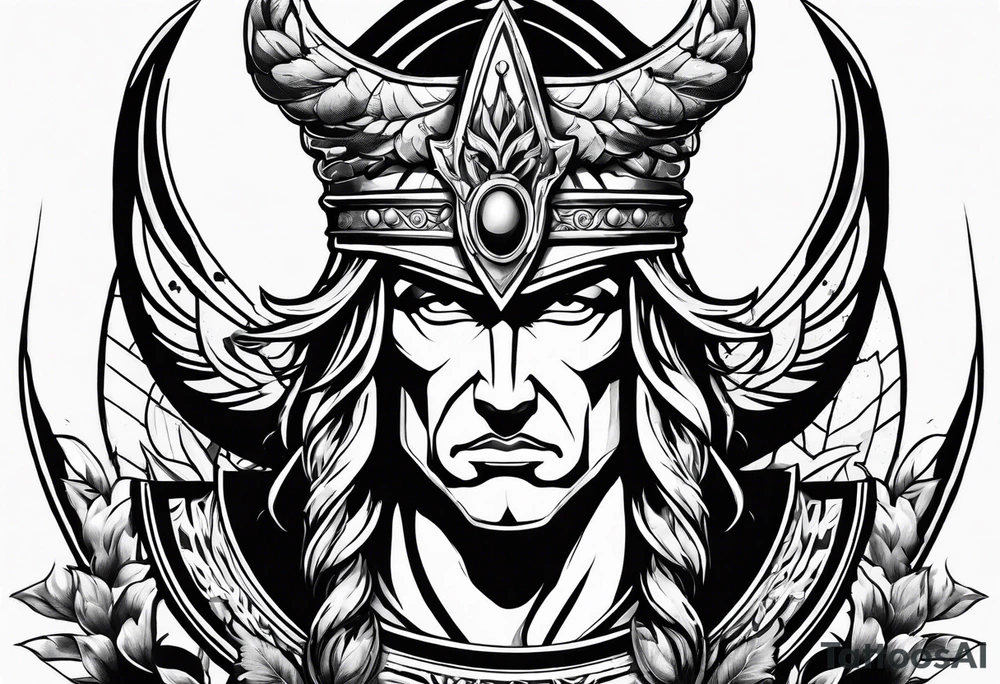 Ares with a laurel wreath around him tattoo idea