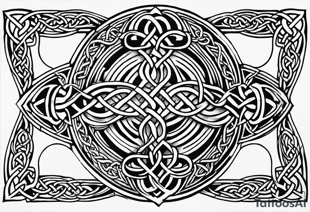celtic knot music tattoo idea