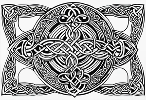celtic knot music tattoo idea