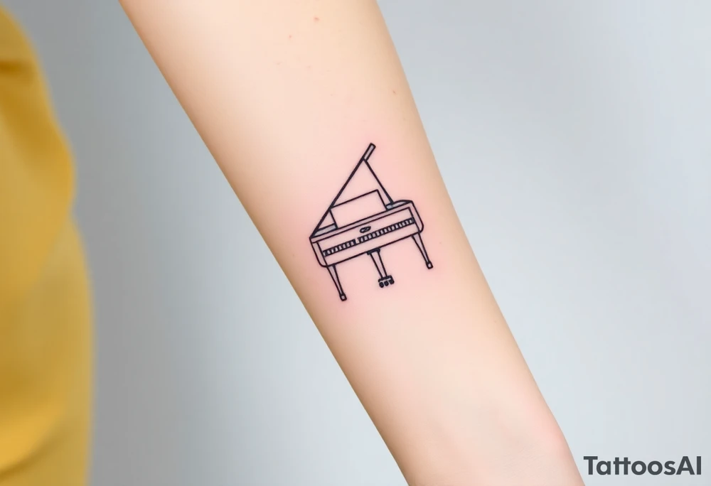 Grand piano tattoo idea