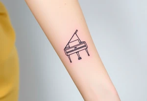 Grand piano tattoo idea