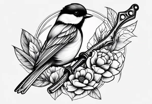 wrench chickadee tattoo idea