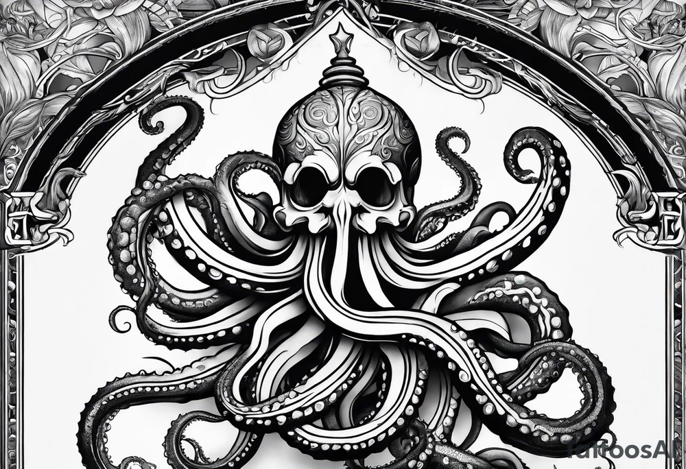 tentacles holding a joint tattoo idea