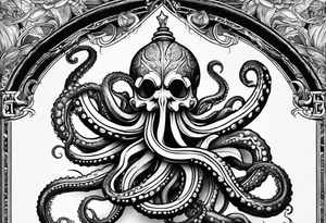 tentacles holding a joint tattoo idea