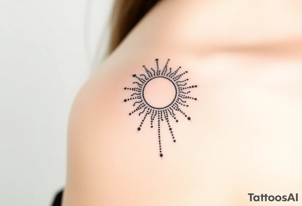 The sun cascading tattoo idea