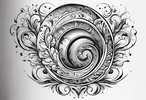 Swirls and whirls half sleeve tattoo idea