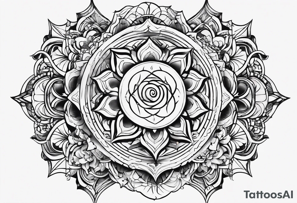 Side of the neck om tattoo idea