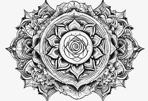 Side of the neck om tattoo idea