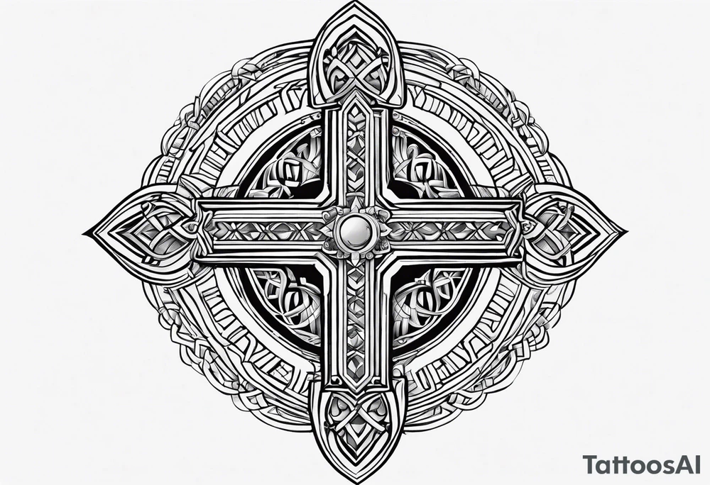 Coptic cross tattoo idea
