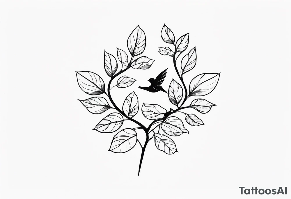 unique small feminine leaftattoo with birds tattoo idea unique small feminine leaftattoo with birds tattoo idea