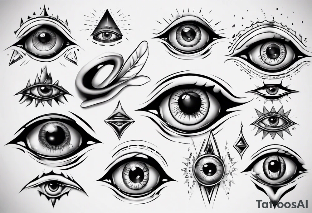 crying eye tattoo idea