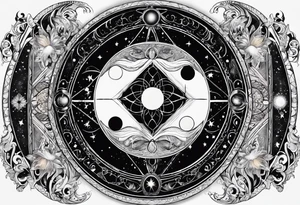 Astrology, Gemini, Natal Chart, angelic, soul mates, vision, planetary, ying yang, the moon, third eye, mystical
armband tattoo idea