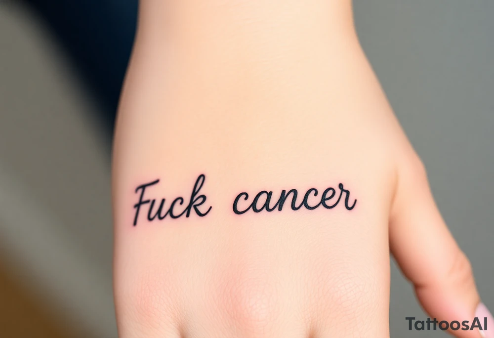 Fuck cancer tattoo idea
