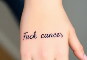 Fuck cancer tattoo idea