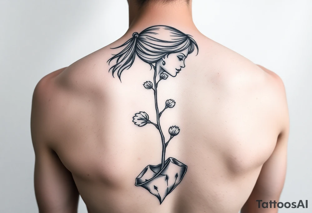 Girl grown tattoo idea