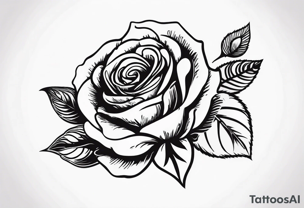 Leuchtturm und Rose schwarz tattoo idea