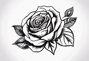 Leuchtturm und Rose schwarz tattoo idea