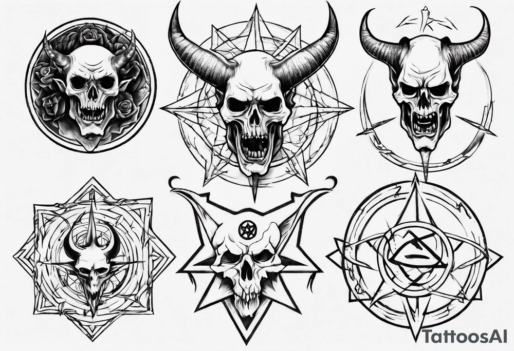 Satanic tattoo idea