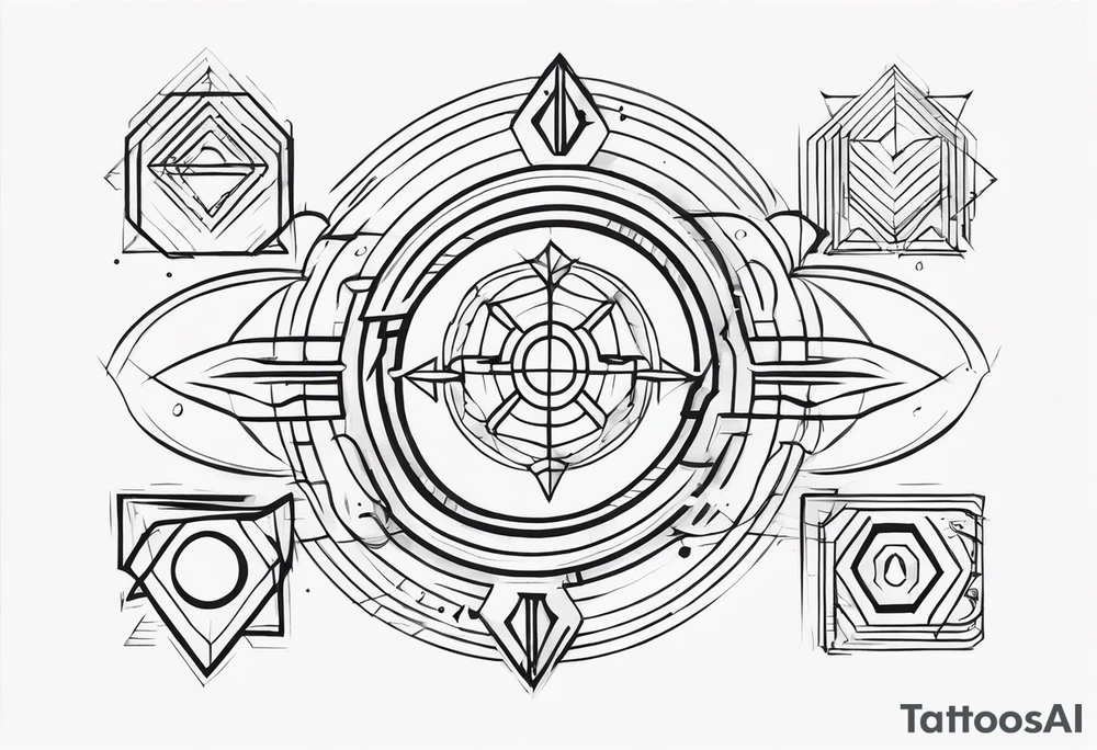Cyber sigilism tattoo idea