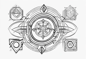 Cyber sigilism tattoo idea