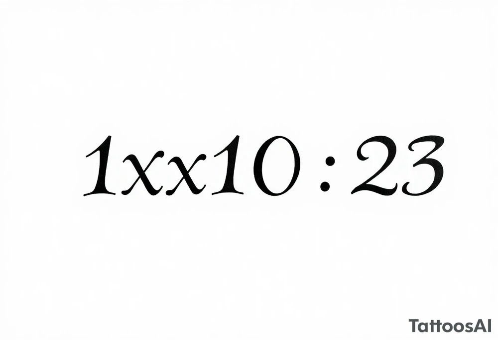 1x10^23 tattoo idea