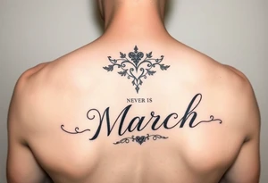Make a tattoo for my best friend and I who she was born in November and I was born in March tattoo idea