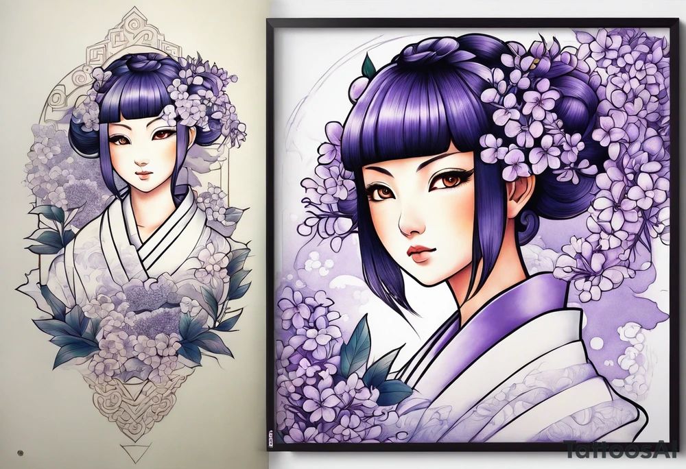 Hinata hyuga lilac tattoo idea