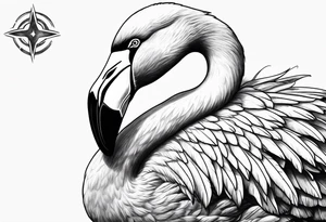 Tactical military flamingo tattoo idea