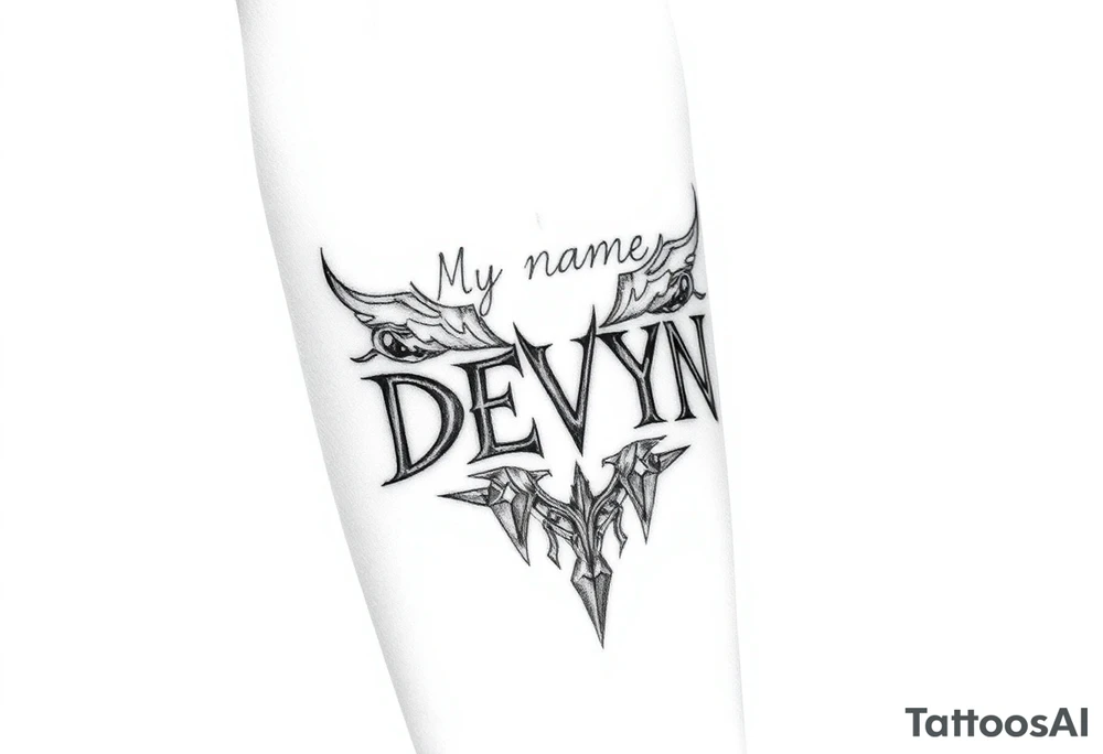 My name DEVYN Kaleb Gans tattoo idea
