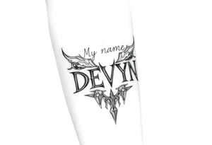 My name DEVYN Kaleb Gans tattoo idea