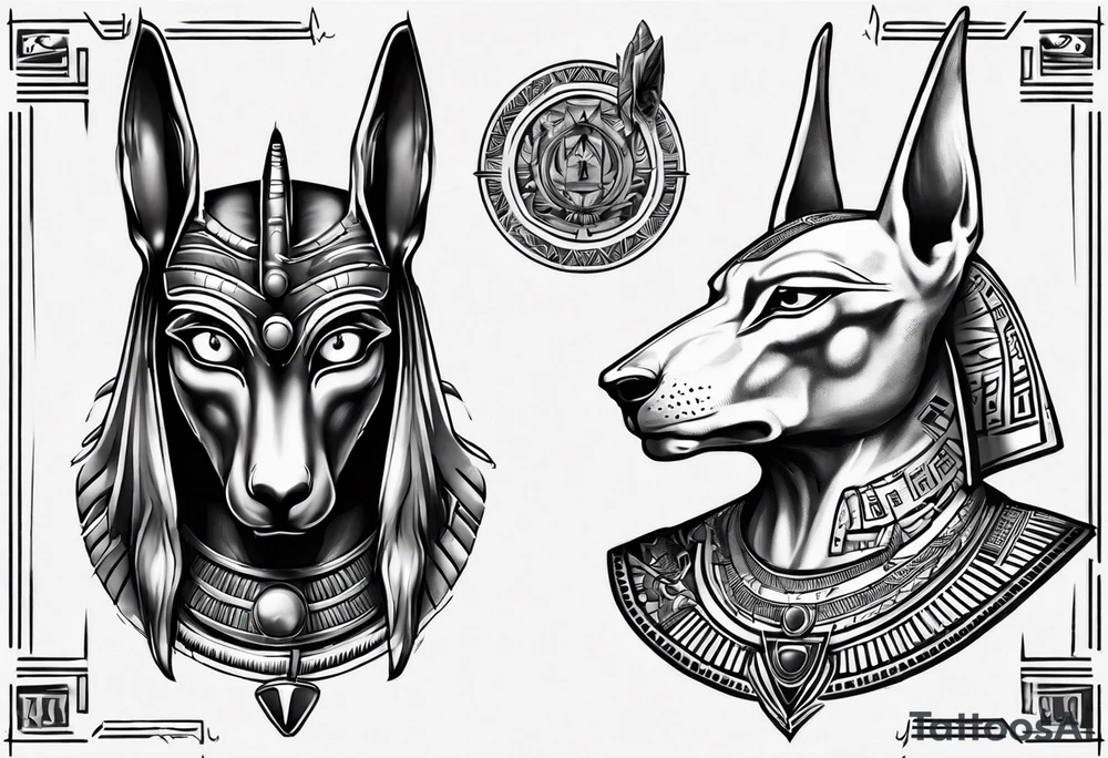 anubis vs horus tattoo idea