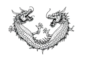 roaring dragons tattoo idea