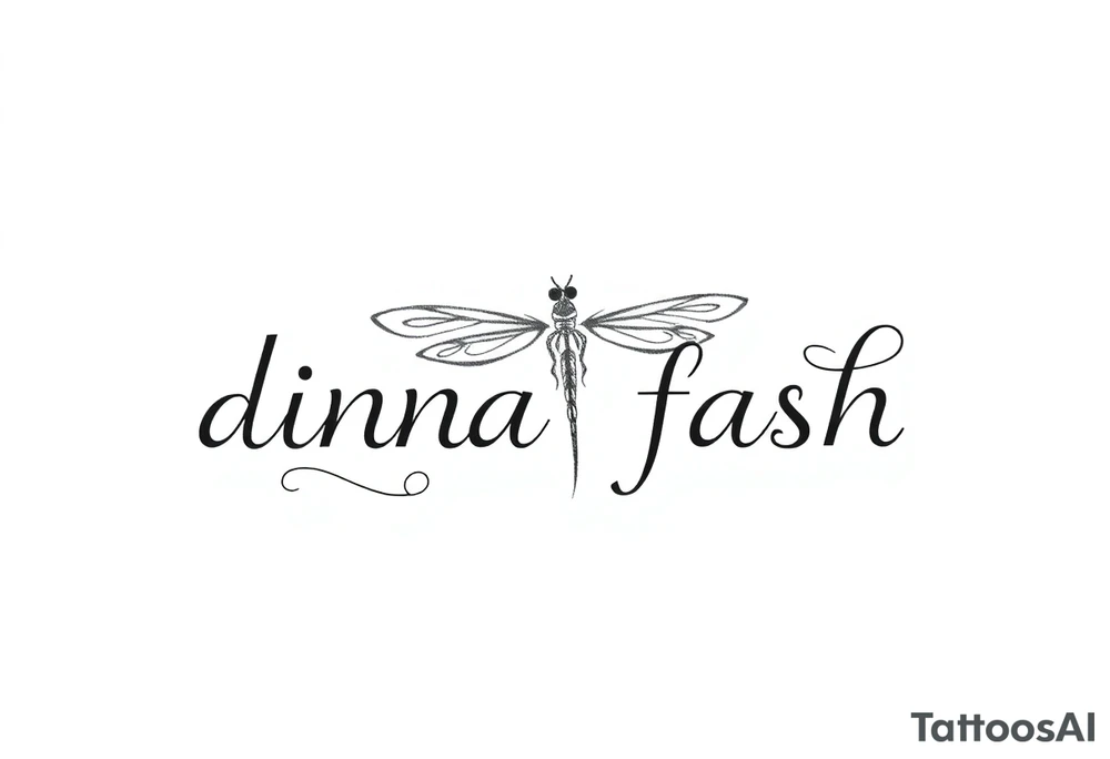 dinna fash. Style celtic flower. Dragon fly. Minimaliste. Simple tattoo idea