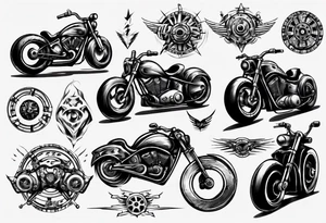 motorcycle speed wheel tattoo idea