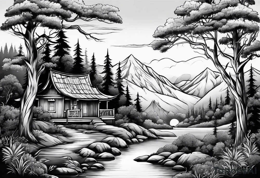 Landscape tattoo idea