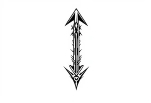 one  arrow  that look down tattoo idea