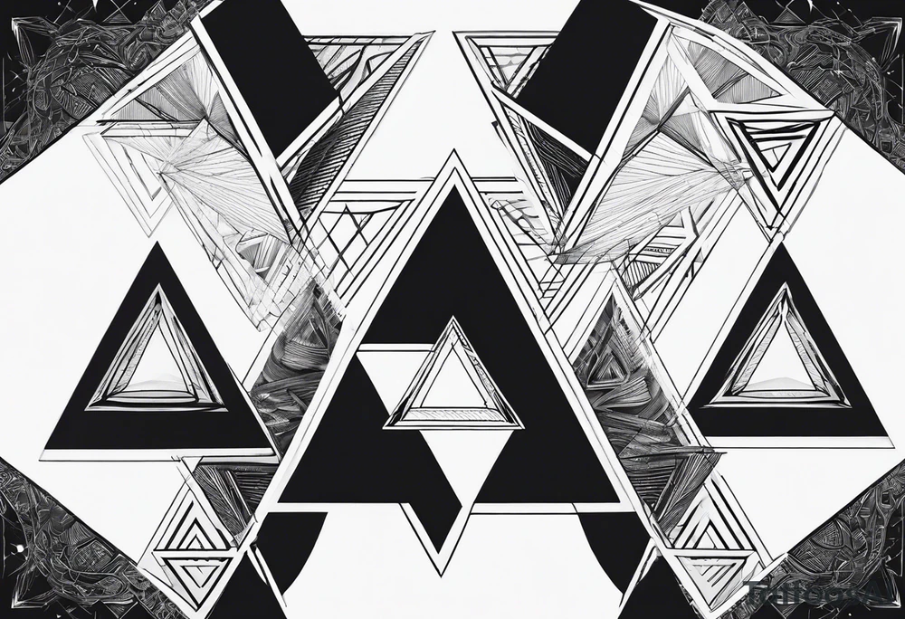 3 interconnecting triangles tattoo idea