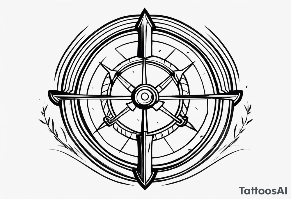 Spartan shield with spears tattoo idea