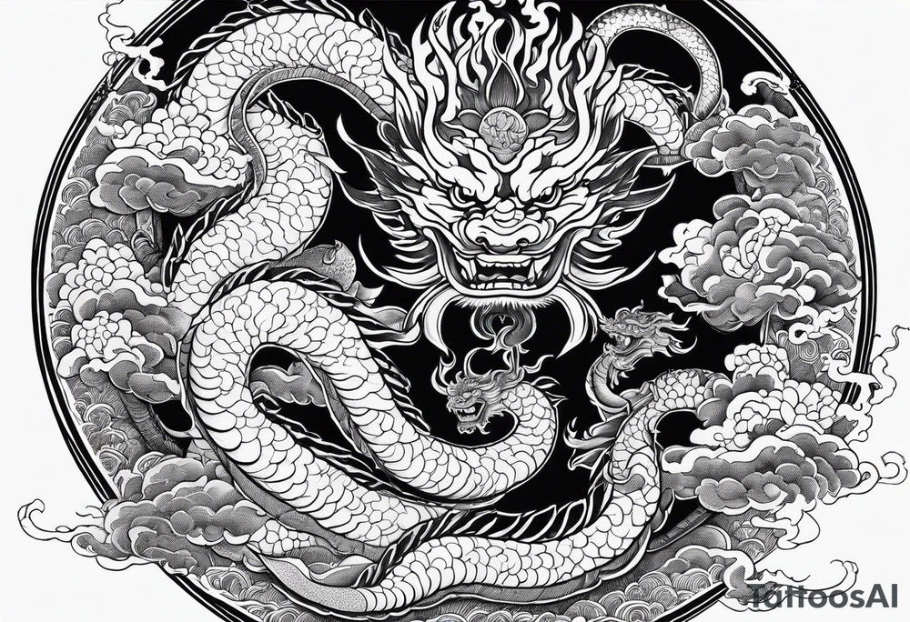 Escaping demons from hell tattoo idea
