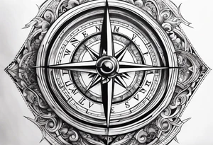 sleeve time compass god life love tattoo idea