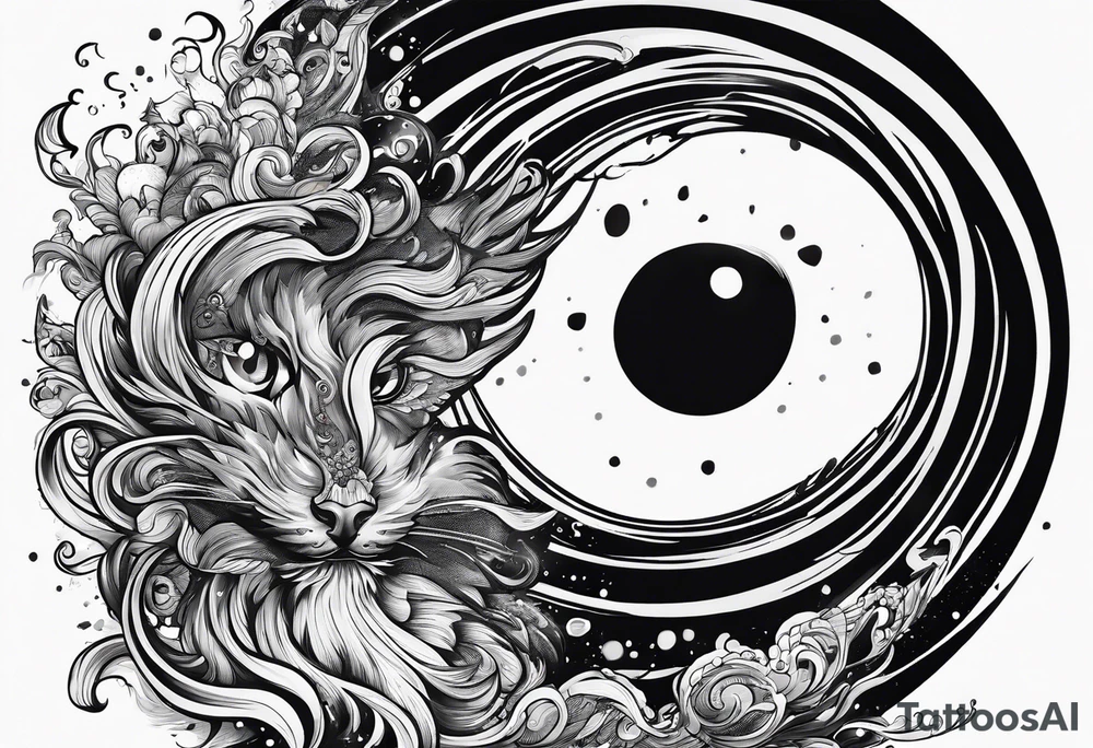 A black hole swallowing a rave party tattoo idea