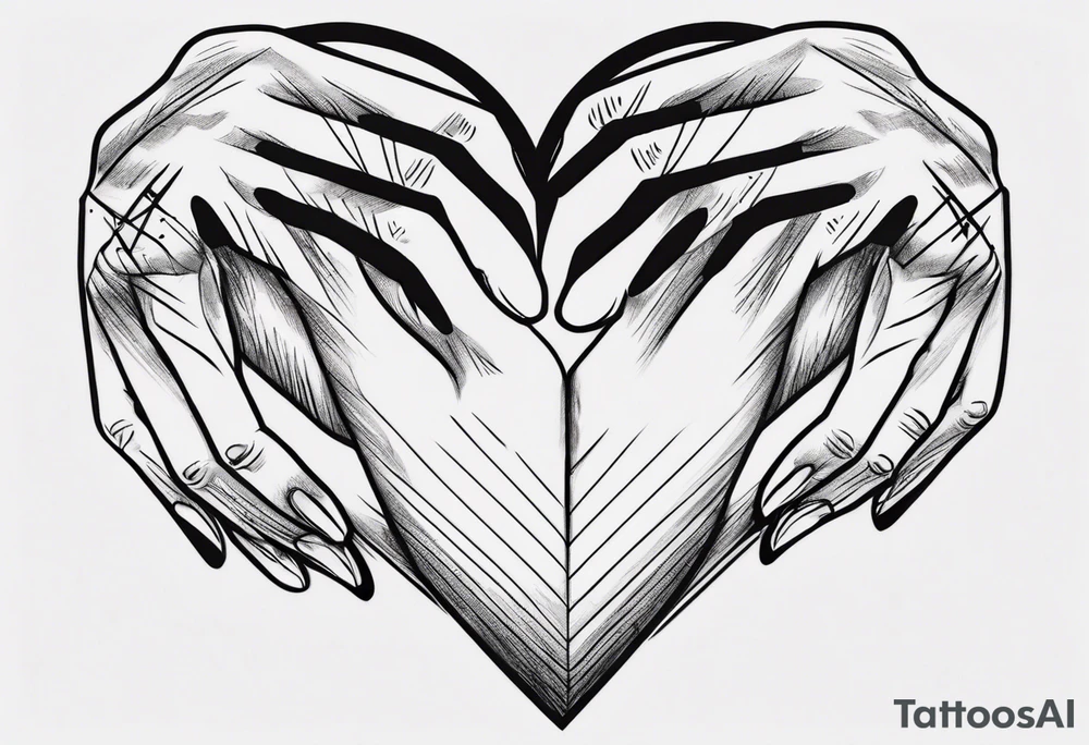 Really simple, only a few lines 
and clean tattoo of . two hands holding in love tattoo idea