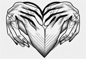 Really simple, only a few lines 
and clean tattoo of . two hands holding in love tattoo idea
