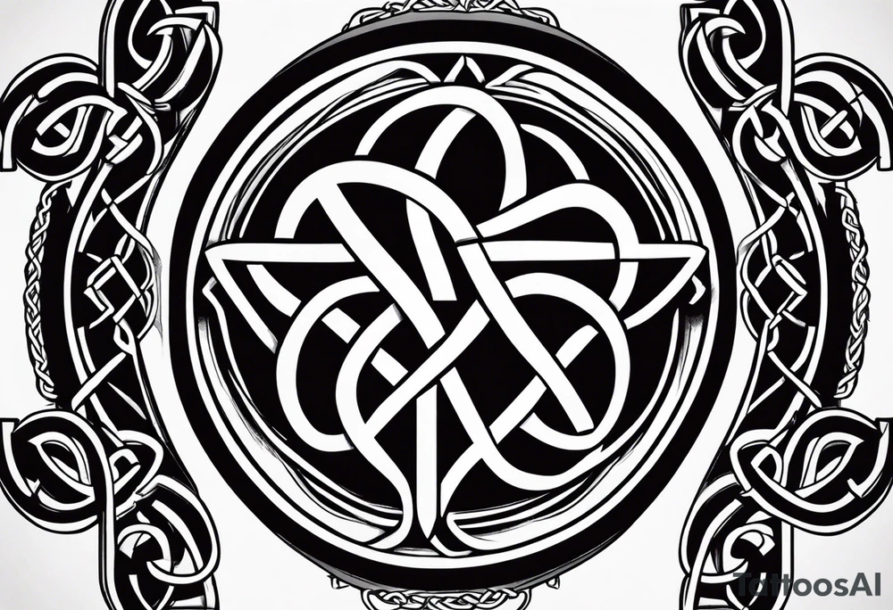 Munro emblem with Celtic knots tattoo idea