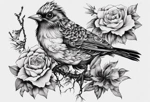 this bird you cannot change, highly detailed tattoo idea
