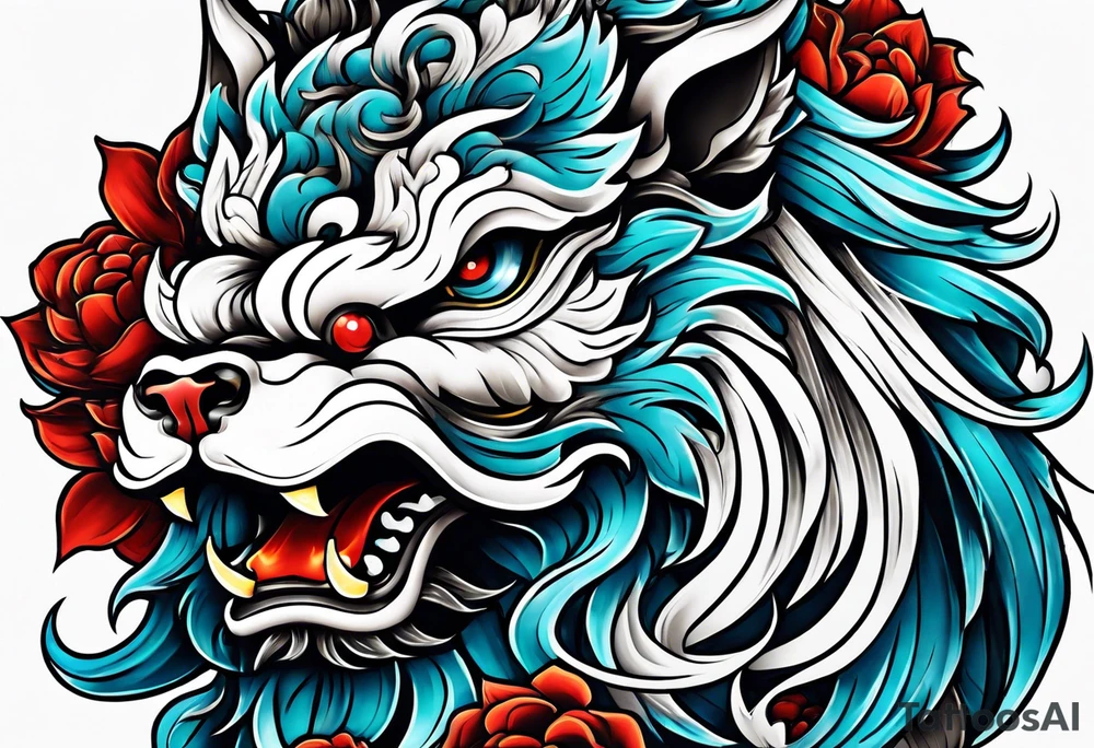 foo dog tattoo idea