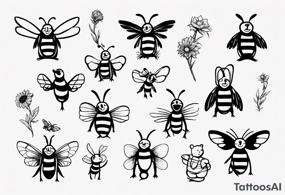 biene im still von der biene vom Film winnie pooh tattoo idea